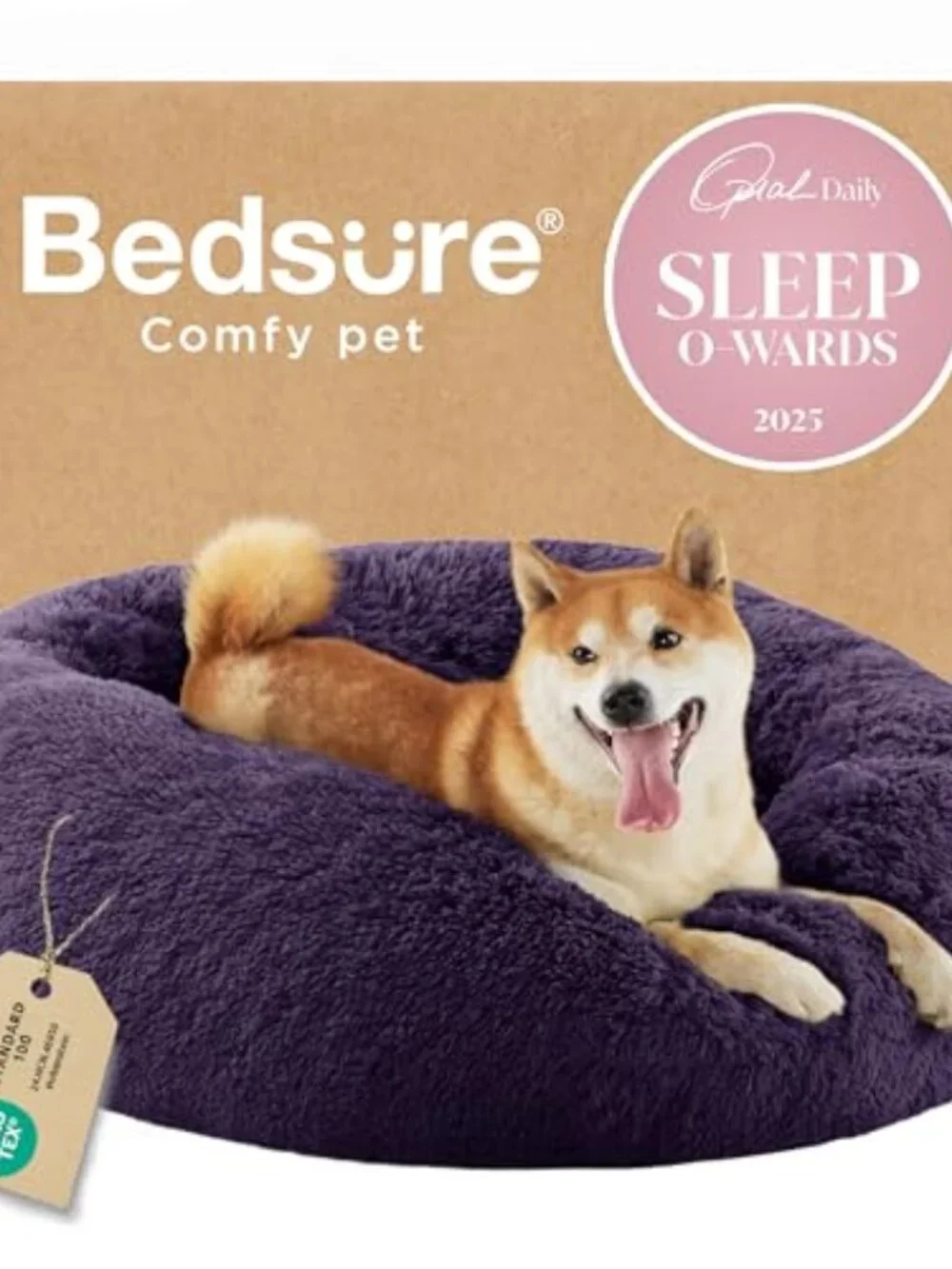 New Calming Dog Bed Medium Size Dog - Donut Washable Medium Pet Bed, 30 inches